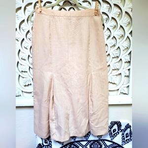 Vintage Thackery Lightweight Linen Type Safari Cream Darted Skirt 14